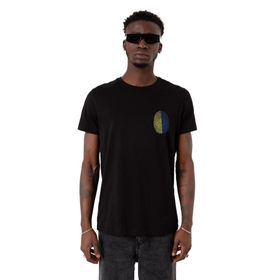 Tshirthane Parmak İzi Sarı Lacivert Siyah Erkek T-shirt
