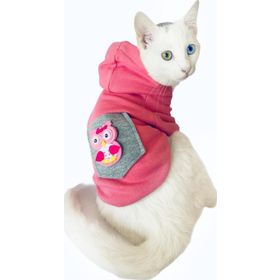 Tshirthane Pembe Baykuş Sweatshirt Kedi Süeteri Kedi Kıyafeti