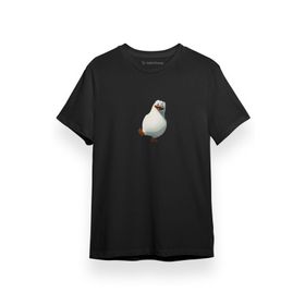Tshirthane Penguen Siyah Kısa Kol Erkek T-shirt