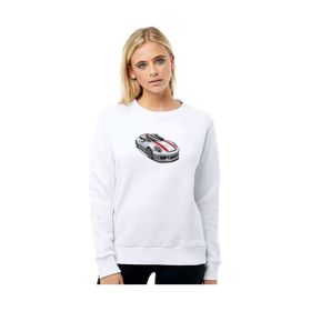Tshirthane Porsche 911 R Baskılı Beyaz Kadın Sweatshirt