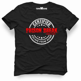 Tshirthane Prison Break Cerfified Siyah Erkek T-shirt
