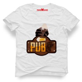 Tshirthane Pubg Logo Beyaz Erkek T-shirt