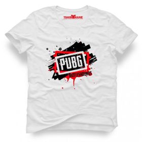 Tshirthane Pubg Logo Beyaz Erkek T-shirt