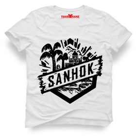 Tshirthane Pubg Sanhok Beyaz Erkek T-shirt