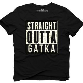 Tshirthane Pubg Straight Outta Pochinki Siyah Erkek T-shirt