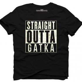 Tshirthane Pubg Straight Outta Pochinki Siyah Erkek T-shirt