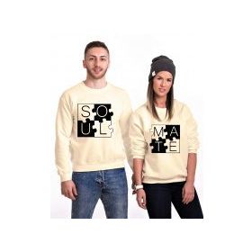 Tshirthane Puzzle Soul Mate 2'li Sevgili Sweatshirt