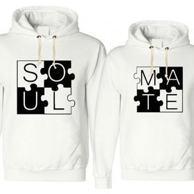 Tshirthane Puzzle Soul Mate 2'li Sevgili Sweatshirt