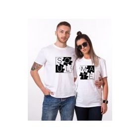 Tshirthane Puzzle Soul Mate 2'li Sevgili T-shirt