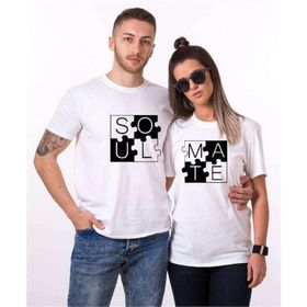 Tshirthane Puzzle Soul Mate 2'li Sevgili T-shirt