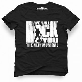 Tshirthane Queen We Will Rock You Siyah Erkek T-shirt