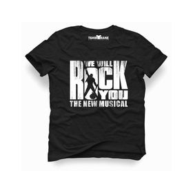Tshirthane Queen We Will Rock You Siyah Erkek T-shirt