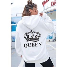 Tshirthane Quenn Sırt Baskılı Unisex Sweatshirt