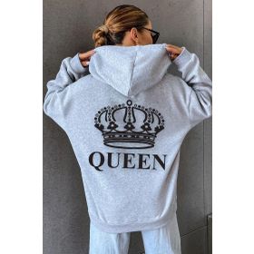 Tshirthane Quenn Sırt Baskılı Unisex Sweatshirt