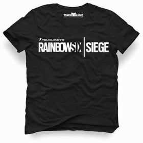 Tshirthane Rainbow 6 Siege Siyah Erkek T-shirt