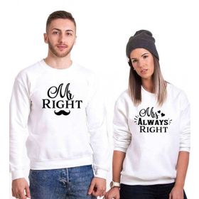 Tshirthane Right Always 2'li Sevgili Sweatshirt
