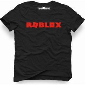 Tshirthane Roblox Logo Siyah Erkek T-shirt