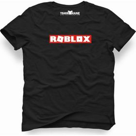 Tshirthane Roblox Logo Siyah Erkek T-shirt