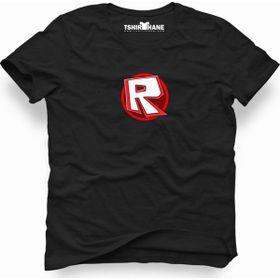 Tshirthane Roblox Logo Siyah Erkek Tshirt