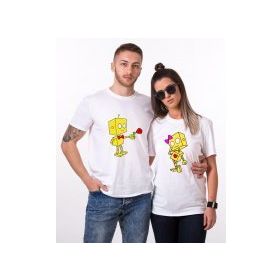 Tshirthane Romantik Robot 2'li Sevgili T-shirt