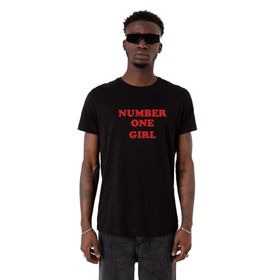 Tshirthane Rose Number One Girl Siyah Erkek T-shirt
