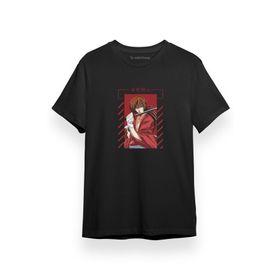 Tshirthane Rurouni Kenshin Killer Poster Siyah Kısa Kol Erkek T-shirt