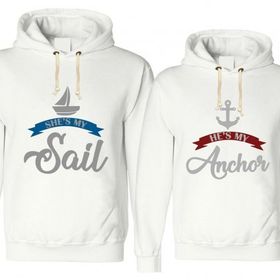 Tshirthane Sail Anchor 2'li Sevgili Sweatshirt
