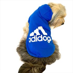 Tshirthane Saks Mavi Adidog Kapşonlu Duo Köpek Sweatshirt