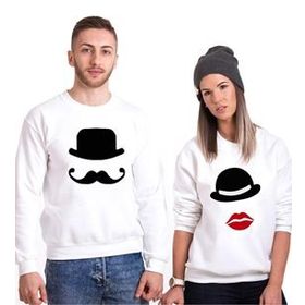 Tshirthane Şapka 2'li Sevgili Sweatshirt