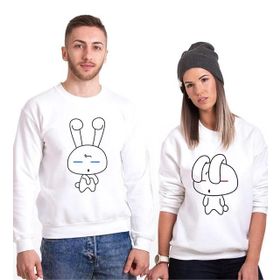 Tshirthane Sevimli Tavşan 2'li Sevgili Sweatshirt