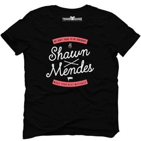 Tshirthane Shawn Mendes Best Mistakes Siyah Erkek T-shirt