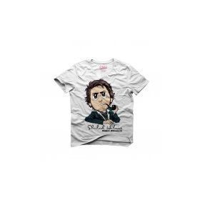 Tshirthane Sherlock Holmes Robert Downey Jr Beyaz Erkek T-shirt