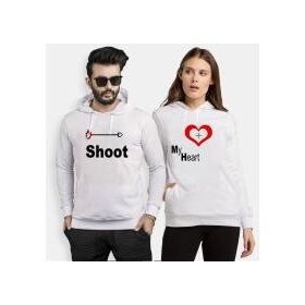 Tshirthane Shoot My Heart 2'li Sevgili Sweatshirt