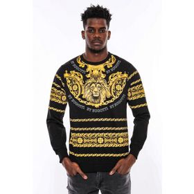 Tshirthane Siyah Bisiklet Yaka Baskılı Sweatshirt