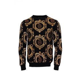 Tshirthane Siyah Taşlı Desenli Sweatshirt