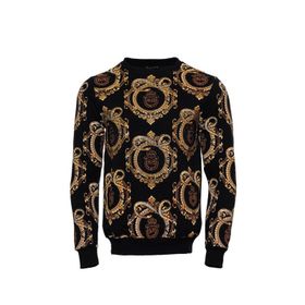 Tshirthane Siyah Taşlı Desenli Sweatshirt