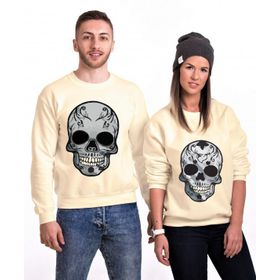 Tshirthane Skull 2'li Sevgili Sweatshirt