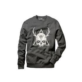 Tshirthane Skull Triangle Geyik Siyah Erkek Tshirt