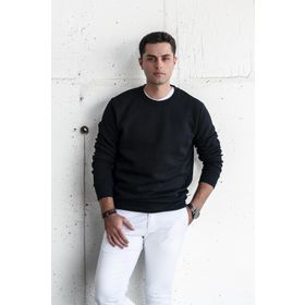 Tshirthane Slimfit Sıfır Yaka Basic 3 İplik Erkek Sweatshirt