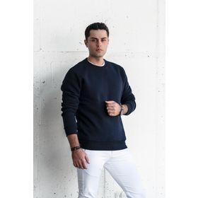 Tshirthane Slimfit Sıfır Yaka Basic 3 İplik Erkek Sweatshirt