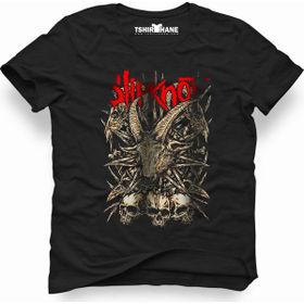 Tshirthane Slipknot Cover Skull Siyah Erkek T-shirt