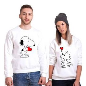 Tshirthane Snoopy Love 2'li Sevgili Sweatshirt
