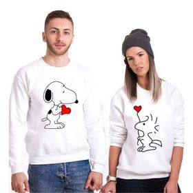 Tshirthane Snoopy Love 2'li Sevgili Sweatshirt