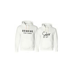 Tshirthane Sober Drinking 2'li Sevgili Sweatshirt