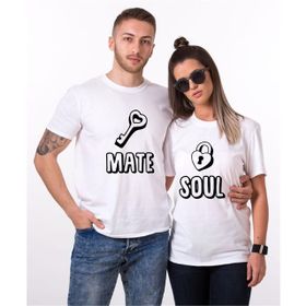 Tshirthane Soul Mate Anahtar 2'li Sevgili T-shirt