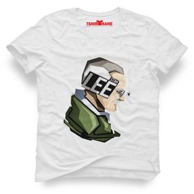 Tshirthane Stan Lee Marvel Vektörel Beyaz Erkek T-shirt