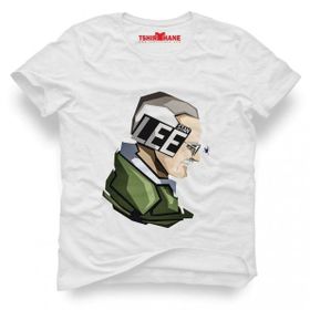 Tshirthane Stan Lee Marvel Vektörel Beyaz Erkek T-shirt