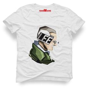 Tshirthane Stan Lee Marvel Vektörel Beyaz Erkek T-shirt