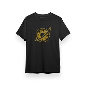 Tshirthane Steins Gate Vintage Future Gadget Laboratory Badge Siyah Kısa Kol Erkek T-shirt