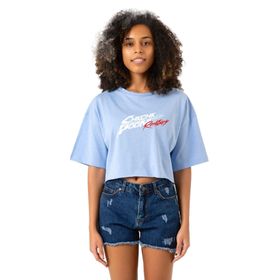 Tshirthane Stray Kids Chk Chk Boom Bebe Mavi Kadın Crop